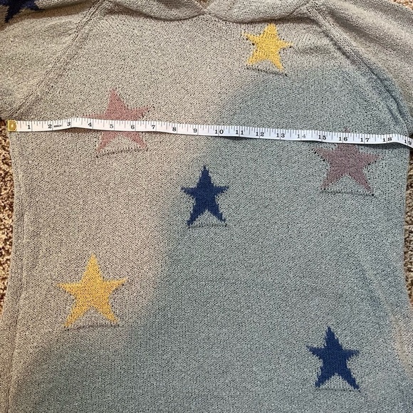 NEW hem & Thread boutique brand multicolor star sweater hoodie - Picture 6 of 6